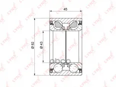 90080-36021 WB-1121 Подшипник ступицы LYNXauto LYNXauto арт. WB-1121