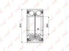Подшипник ступицы передний (40x40x74) VW Golf IV 01>  AUDI S3 99-03 / TT 98-06 LYNXauto арт. wb-1192
