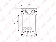 Подшипник ступицы пер.OPEL ASTRA/CORSA/KADET/VECTRA/DAEWOO ESPERO 88> LYNX WB-1240 (90279332) LYNXauto арт. WB1240