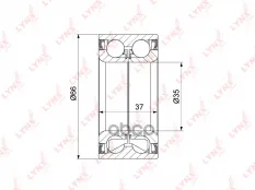 Подшипник ступицы передний (37x35x66) VW Polo 94-01 / Golf II >91 / Jetta II >91 / Lupo 00-05 LYNXauto арт. wb-1375