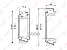 Комплект ступичного подшипника MERCEDES-BENZ E200-320(W124) >95, 190(W201) 2.3-2.5 >93 LYNXauto арт. WB1378