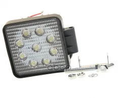 Фара рабочего света квадратная 110х110мм 27Вт (9 LED) рассеянный свет (Flood) 12-24V MEGAPOWER MEGAPOWER Automotive арт. 370-30-003