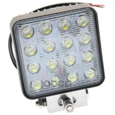 Фара рабочего света квадратная 117х117мм 48Вт (16 LED) рассеянный свет (Flood) 12-24V MEGAPOWER MEGAPOWER Automotive арт. 370-30-007