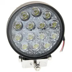 Фара рабочего света круглая 116х116x70мм 42Вт (14 LED) рассеянный свет (Flood) 12-24V MEGAPOWER MEGAPOWER Automotive арт. 370-30-009