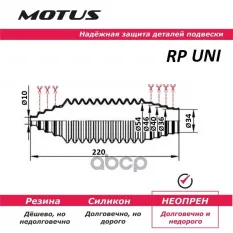 Пыльник рулевой MOTUS-AUTO арт. RPUNI