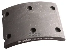 Накладка тормозной колодки JAC N120 (20-) КАМАЗ Компас-12 передней (1шт.) MOVELEX MOVELEX арт. 3501B247-105-MX