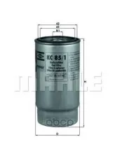 Фильтр топливный MAHLE KC85/1 Mahle/Knecht арт. KC851