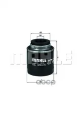 Фильтр масляный MAHLE OC593/4 (03C 115 561B) Mahle/Knecht арт. OC5934