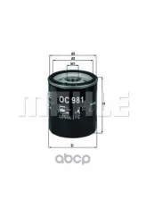 Фильтр масляный MAHLE OC981 (1026285) Mahle/Knecht арт. OC981