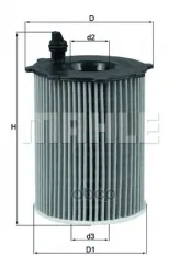 Фильтр масляный Mahle/Knecht OX1712D1 Mahle/Knecht арт. OX1712D1