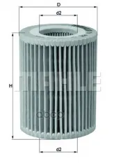 Фильтр масляный MAHLE OX825D (11 42 7 635 557) Mahle/Knecht арт. OX825D