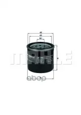 Фильтр масляный MAHLE OC195 (8FG1238029A) Mahle/Knecht арт. OC195