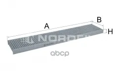 Фильтр салона угольный FORD Galaxy I  SEAT Alhambra I (7V)  VW Sharan I (7M) NORDFIL арт. cn1274k
