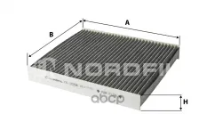 Фильтр салона угольный Audi A1  Seat Ibiza V  Toledo IV  Skoda Fabia II  III  Rapid  Roomster  VW Po NORDFIL арт. cn1035k