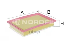 Фильтр воздушный FORD GALAXY I  SEAT ALHAMBRA I (7V)  VW SHARAN I (7M) NORDFIL арт. an1229