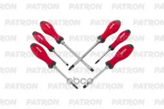 Набор отверток 6 пр: PH1x75, PH2x100, PH3x150, SL5x75, SL6x100, SL8х150 мм PATRON арт. P-7006