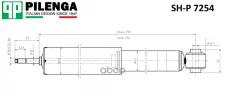 PILENGA Амортизатор передний VAG PILENGA арт. sh-p7254