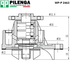 Насос системы охлаждения для LADA / RENAULT LADA VESTA, X-RAY, LOGAN II, SANDER PILENGA WP-P 2463 PILENGA арт. WP-P 2463