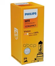 Лампа H11 12V 55W Vision, карт.1 шт. PHILIPS 12362PRC1 Philips арт. 12362PRC1