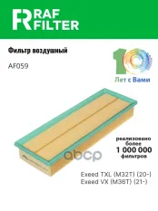 151000187AA Фильтр воздушный EXEED TXL (M32T) (20-),EXEED VX (M36T) (21-) RAF FILTER арт. AF059