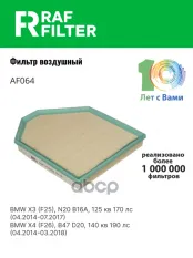 ФИЛЬТР ВОЗДУШНЫЙ RAF FILTER арт. AF064