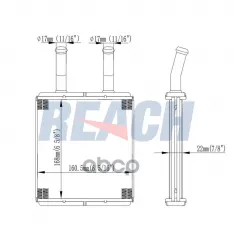 Радиатор печки REACH арт. 11811936