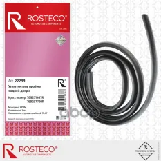 Уплотнитель двери RENAULT Sandero задней правой EPDM Rosteco арт. 22299
