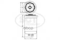 Топливный фильтр FORD TRANSIT 2.5D 94-00 SCT арт. st792