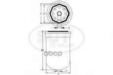 Топливный фильтр MITSUBISHI GALANT/LANCER D/TD SCT арт. st324