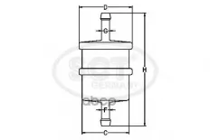 Топливный фильтр FORD FUSION 1.4/1.6 02-12/FIESTA V 01-08/MAZDA 2 1.25/1.4/1.6 03- SCT арт. st487