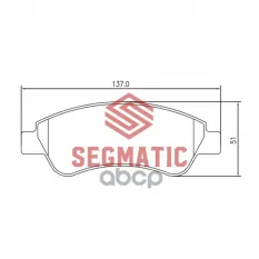 Колодка торм диск пер Peugeot 307 1.6 2000-, Citroen C4 1.6 2004-2011, Citroen C4 1.6 2008-2011 SEGMATIC арт. SGBP2630