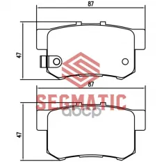 Колодка торм диск зад Honda Civic 1.8 2005-2012, Suzuki Sx4 1.6 2009-, Suzuki Sx4 1.6 2007- SEGMATIC арт. SGBP2575