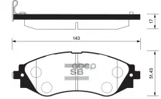 Колодки тормозные передние SANGSIN BRAKE SP1102 Sangsin brake арт. SP1102