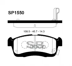 SP1550 колодки дисковые передние! Suzuki Ignis 1.3 00-03 Sangsin brake арт. SP1550