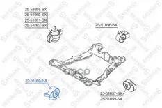 Опора двигателя передняя МКПП Stellox арт. 25-51055-SX