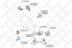 подушка двигателя передняя Nissan Primera P11 96-01 Stellox арт. 2519667SX