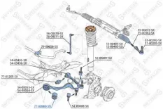 сайлентблок пер. рычага! BMW E81/E87/E91/E90 all 04> Stellox арт. 7700969SX