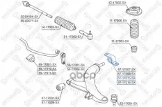 сайлентблок пер. рычага зад. п.! Subaru Legacy B12 99-03 Stellox арт. 8717015SX