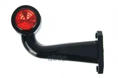фонарь габаритный! LED рожок кр/бел изогнутый лев. EPDM (плоское стекло) Universal Stellox арт. 8733521SX