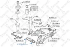 сайлентблок зад. рычага нижн.! Honda Civic EC/ED/EE 87-91 Stellox арт. 8737051SX