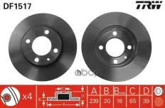 Диск тормозной передн AUDI: 80 76-78, 80 79-86, 80 86-91, COUPE 81-88,  SEAT: CORDOBA 93-99, CORDOBA Vario 96-, CORDOBA хечбэк 99-02, IBIZA II 93-99, 