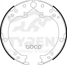Колодки тормозные барабанные HONDA CR-V II, CR-V III, CR-V IV TYREN арт. TYR1411861