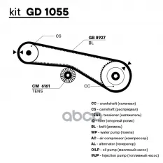 Ремень ГРМ для а/м Mitsubishi Galant (87-) 1.8i/2.0i/2.4i (55*12.7) (HNBR стекловолокно) (GB 8927) Trialli арт. gb-8927