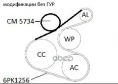Ремкомплект привода для а/м Hyundai Solaris (17-) 1.4i/1.6i (6PK1256+ролик) (GD 1201) Trialli арт. gd-1201