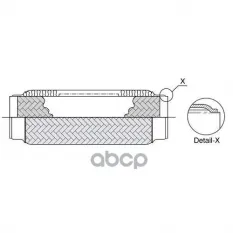 Гофра глушителя 45x280 InnerBraid (нерж. сталь) (FT 45280) Trialli арт. FT45280