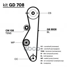 Комплект ГРМ TRIALLI GD708 Trialli арт. GD 708