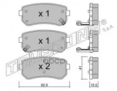 К-т дисков. тормоз. колодок Hyundai  Tucson 2004-, Kia Ceed 2006-,Sportage 2004-,Rio 2005-  R Trusting арт. 7410