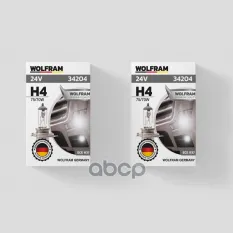 Лампа 24V H4 75/70W P43t WOLFRAM HALOGEN BULB 1 шт. картон 34204 WOLFRAM арт. 34204