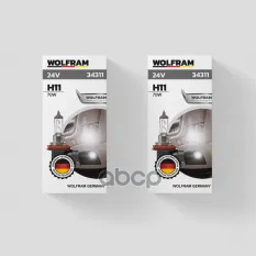 Лампа 24V H11 70W PGJ19-2 WOLFRAM HALOGEN BULB 1 шт. картон 34311 WOLFRAM арт. 34311