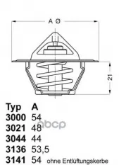 Термостат (с прокладкой) CITROEN: BERLINGO 96-, EVASION 94-02, JUMPER 94-02, SAX Wahler арт. 3136.88D50